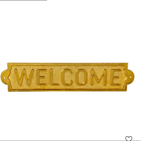 Threshold™ Metal Welcome SignWall Sculpture Gold